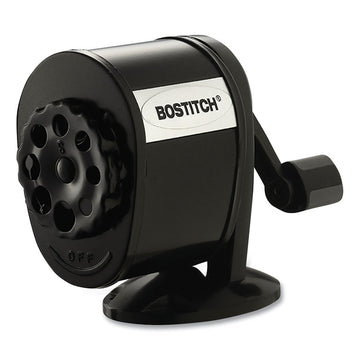 Metal Manual Pencil Sharpener, Manually-Powered, 5.44" x 2.69" x 4.33", Black