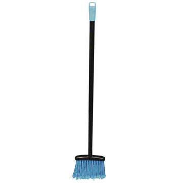 Lobby Dust Pan Broom, 36.86" Length, Black/Blue, 12/Carton