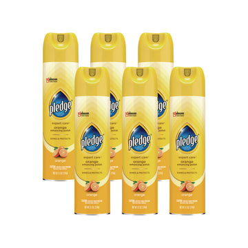 Furniture Polish, Orange Scent, 9.7 oz Aerosol Spray, 6/Carton