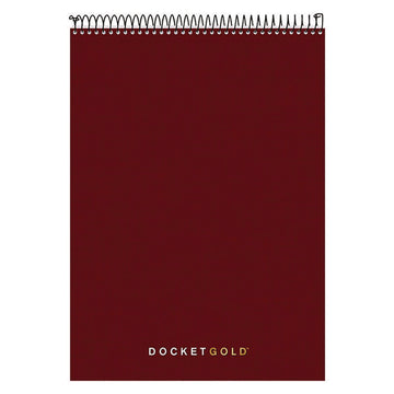 Docket Gold Planner Pad, Black Cover, Project-Management Format and Medium/College Rule, (70) White 8.5 x 11 Sheets