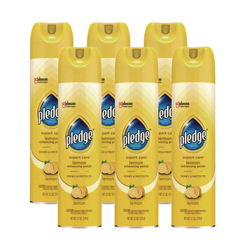Furniture Polish, Lemon Scent, 9.7 oz Aerosol Spray, 6/Carton
