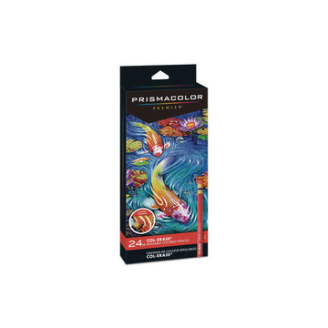 Col-Erase Pencil with Eraser, 0.7 mm, 2B, Assorted Lead and Barrel Colors, 24/Pack