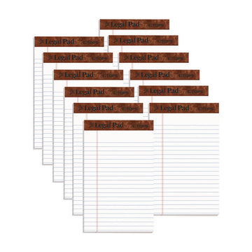 "The Legal Pad" Ruled Perforated Pads, Narrow Rule, (50) White 5 x 8 Sheets, Dozen