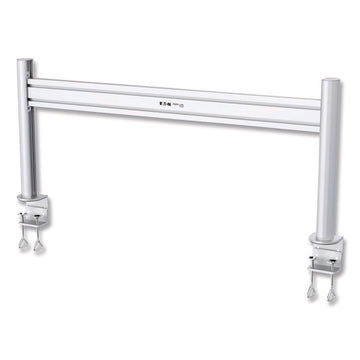 Slat Rail with Posts for Slat Wall System for 32" TVs, 8.1w x 5.7d x 5.51h, Silver, Supports 33 lb
