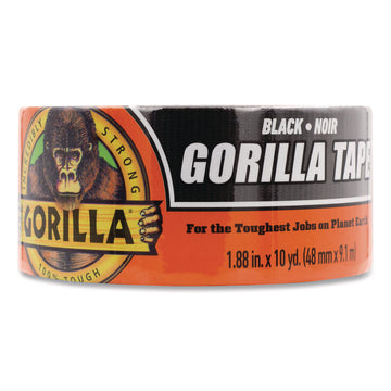 Gorilla Black Duct Tape, 10 yd - 10 yd Length x 1.88" Width - Black - Weather Resistant, UV Resistant, Moisture Resistant, Temperature Resistant - For Indoor, Outdoor, Wood, Stone, Stucco, Brick, Metal, Vinyl - 1 Each