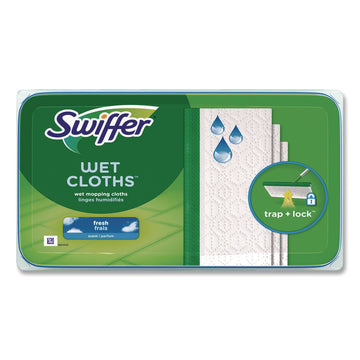 Wet Refill Cloths, 10 x 8, Fresh Scent, White, 24/Box