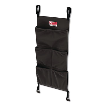 Linen Strap Bag for Suncast Commercial Full-Size and Compact Housekeeping Carts, 16.25" x 1" x 31.75", Black