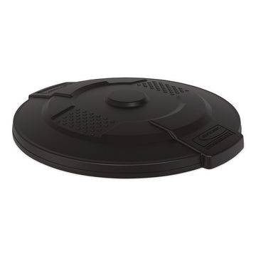 Utility Trash Can Lid for 32 gal Trash Can, 22.22" Diameter x 3", Black