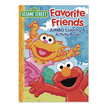 Sesame Street Favorite Friends Jumbo Coloring and Activity Book, Ages 3 and Up, 10.75 x 7.75 Sheets, 64 Pages