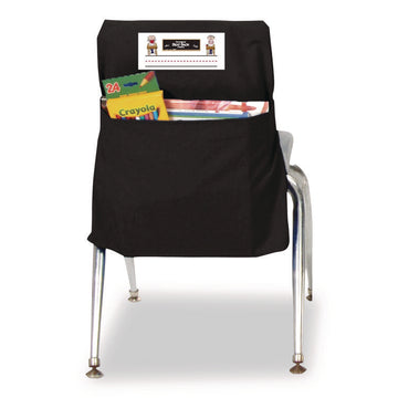 Elastic-Back Seat Sack for Chairs 12" to 17" Wide, 11 x 15.5 x 14, Fabric, Black