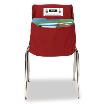 Elastic-Back Seat Sack for Chairs 12" to 17" Wide, 11 x 15.5 x 14, Fabric, Red