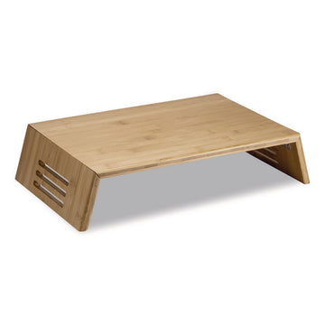 Bamboo Desktop Monitor Stand, For 16" Monitors, 17.56 x 12.44 x 2.64, Brown, Supports 20 lbs