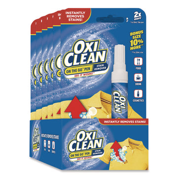 On-the-Go Pen Stain Remover, Unscented, Bonus Size, 22 mL, 6/Pack