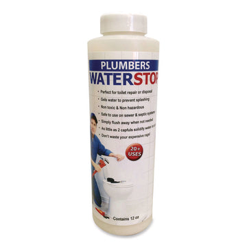 Water Stop, 17.75 L, 12 oz Bottle, 12/Carton