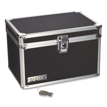 Locking Index Card File, Holds 550 5 x 8 Cards, 8.75 x 5.5 x 5.75, Black