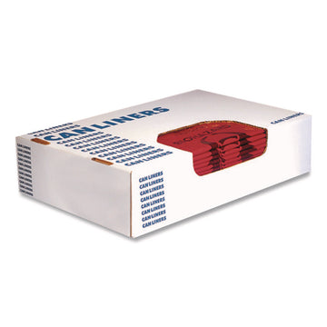 Healthcare Biohazard Printed Low-Density Can Liners, Biohazard, 45 gal, 1.3 mil, 40 x 46, Red, Flat Pack, 200/Carton