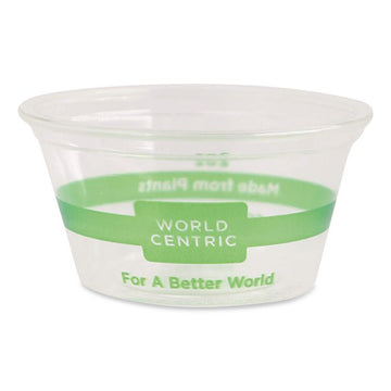 PLA Clear Portion Cups, Souffle, 2 oz, Plastic, Clear, 2,000/Carton
