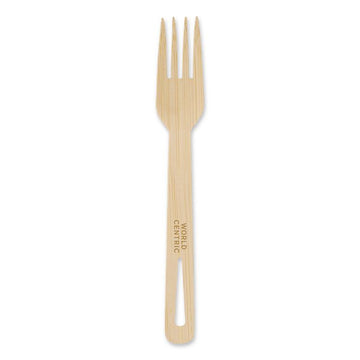 Bamboo Cutlery, Fork, Paper, Natural, 2,000/Carton