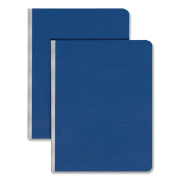 Prong Fastener Premium Pressboard Report Cover, Two-Piece Prong Fastener, 3" Capacity, 8.5 x 11, Dark Blue/Dark Blue