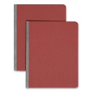 Prong Fastener Premium Pressboard Report Cover, Two-Piece Prong Fastener, 3" Capacity, 8.5 x 11, Red/Red