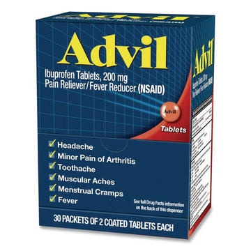 Ibuprofen Tablets Refill Packs, Two-Pack, 30/Box