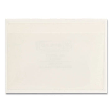 Self-Adhesive Poly Pockets, Top Load, 5.31 x 33.63, Clear, 100/Box