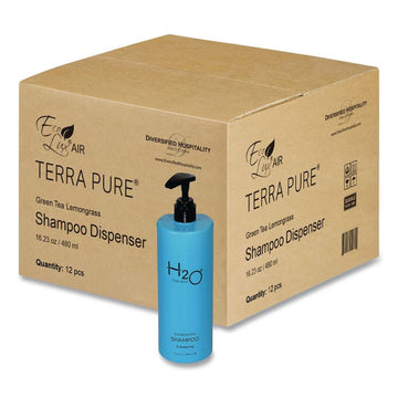 H2O Therapy Shampoo Air Pump, White Tea and Lemongrass Scent, 16.23 oz Bottle, 12/Carton