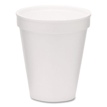 Foam Drink Cups, 8 oz, White, 1,000/Carton
