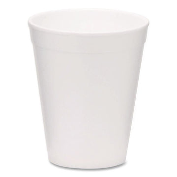 Foam Drink Cups, 10 oz, White, 1,000/Carton