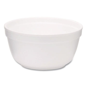 Foam Bowls, Squat Style, 12 oz, White, 1,000/Carton