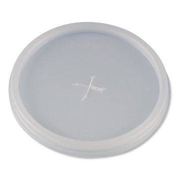 Plastic Lids for Foam Cups and Bowls, Slotted, Fits 8 oz to 10 oz Hot Cup, Translucent, 1,000/Carton