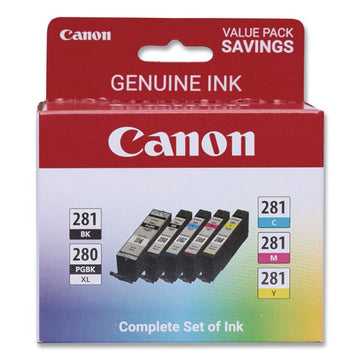 2021C006 (CLI-281/PGI-280XL) Ink/Paper Combo, Black/Cyan/Magenta/Yellow