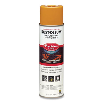Industrial Choice M1800 System Water-Based Precision Line Marking Paint, Gloss Yellow, 17 oz Aerosol Can, 12/Carton