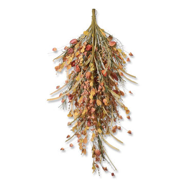 Fall Teardrop Decoration, 16" x 30" x 2", Orange