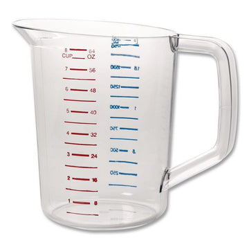Bouncer Measuring Cup, 2 qt, Plastic, Clear