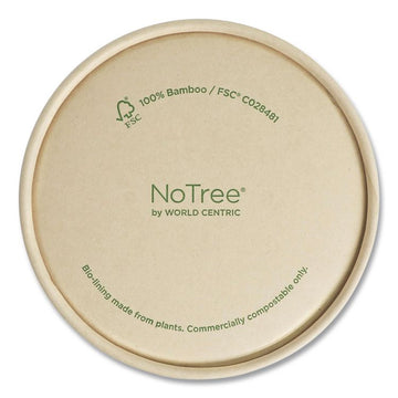 Paper Lids for Bowls, 3.6" Diameter, Brown, 500/Carton