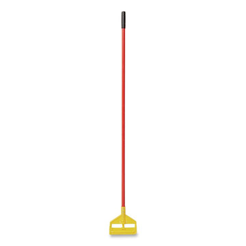 Invader Fiberglass Side-Gate Wet-Mop Handle, 60", Red/Yellow