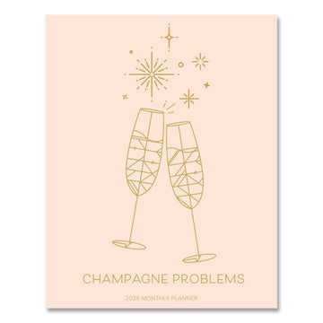 Problems Monthly Planner, 9.5 x 7.5, Champagne Cover, 12-Month (Jan to Dec): 2026