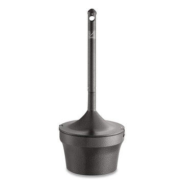 Aladdin Smokers' Station, Round, Steel, 4.5 gal, 16 dia x 38.75, Charcoal