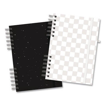 Twin-Wire Journal, Open Diary Format, Assorted Cover Colors, (90) Assorted Color 8.5 x 6.5 Sheets, 2/Pack