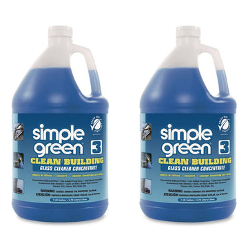 Clean Building Glass Cleaner Concentrate, 1 gal Bottle, 2/Carton