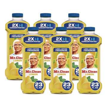 Mr. Clean 2X Concentrated Multi-Surface Cleaner - For Multi Surface, Multipurpose - Concentrate - Liquid - 23 fl oz (0.7 quart) - Fresh, Lemon Scent - Long Lasting - Yellow - 1 Each
