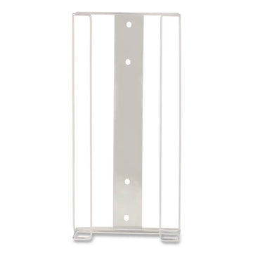 Wire Wall-Mount Glove Box Holder, 4-Box, Horizontal, Stainless Steel, White, 11 x 4 x 22