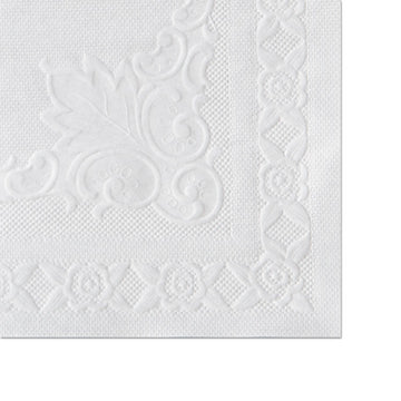 Placemats with Embossed Surface, Straight Edges, 14" x 10", White, 1,000/Carton