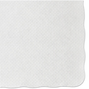 Placemats, Knurl Embossed Surface, Scalloped Edges, 13.5" x 9.5", White, 1,000/Carton