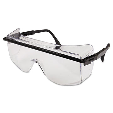 Astrospec OTG 3001 Eyewear S2500C, Black Half Frame OTG, Clear Single Lens