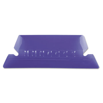 Transparent Colored Tabs For Hanging File Folders, 1/5-Cut, Violet, 2" Wide, 25/Pack