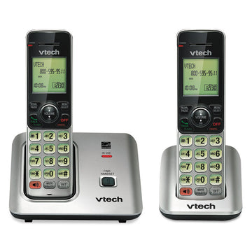 CS6619-2 Cordless Phone System, Base and 1 Additional Handset, Black/Silver