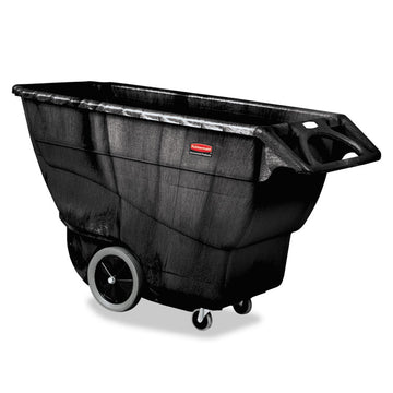 1 cu yd Structural Foam Tilt Truck, Heavy Duty, 2,100 lb Capacity, Black