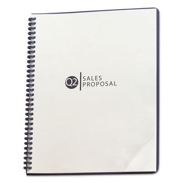ProClick Pre-Punched Cover, Plastic, Square Corners, 11.75 x 8.5, Clear, 25/Pack